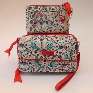 NWOT Vera Bradley RFID Wallet in Sea Life + Zip ID Case
